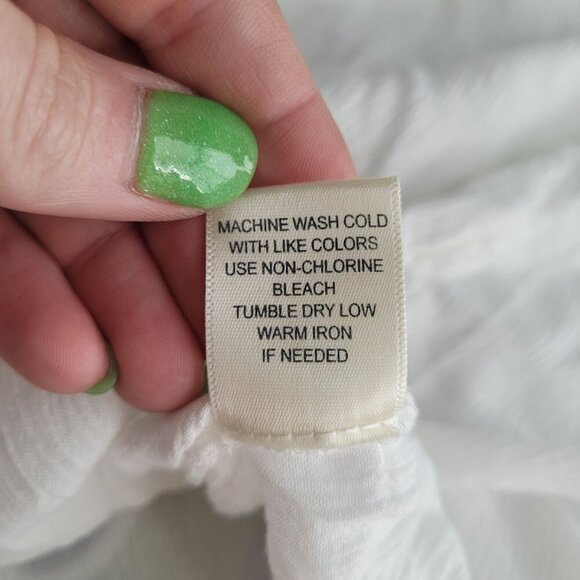 Tantrums womens XL white floral embroidered boho laganlook peasant long sleeve - Picture 7 of 10